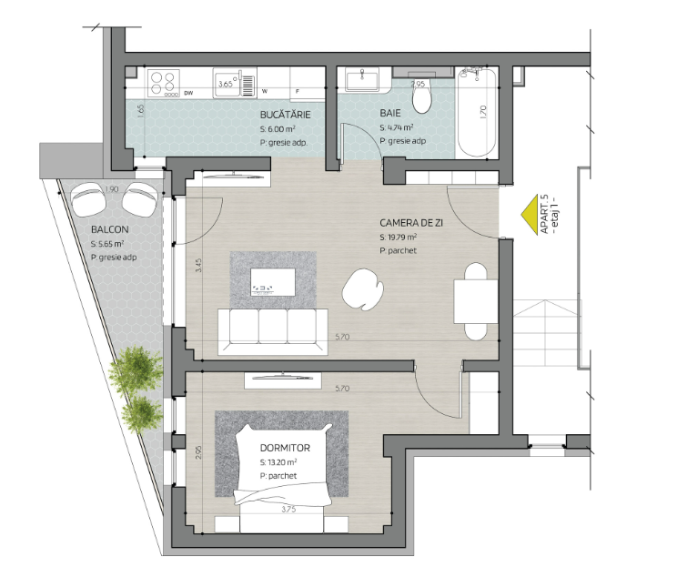 Apartamente cu 2/3 camere si Penthouse