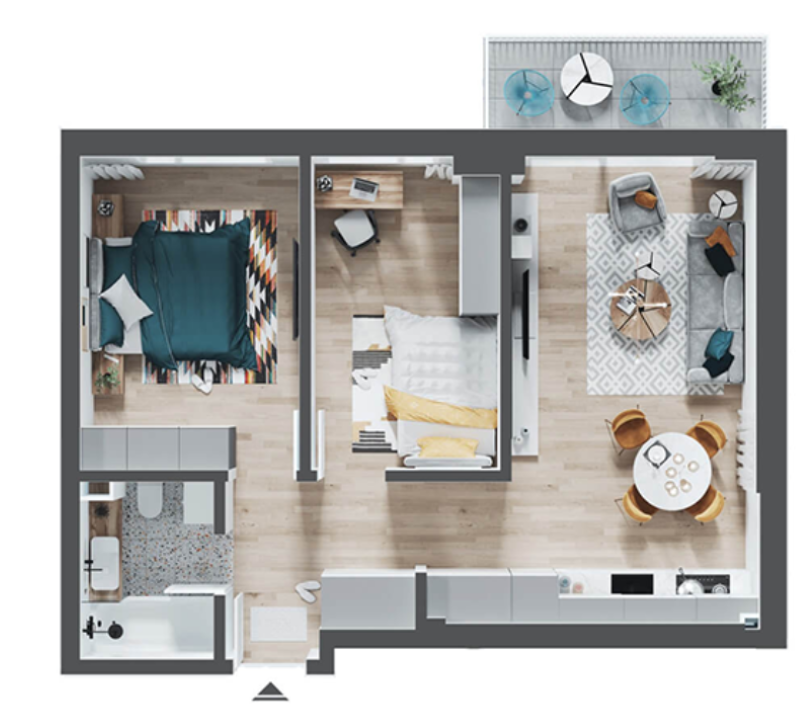Ocazie !!! Apartament nou cu 3 camere-Prima Green Nufarul-108 600 EUR