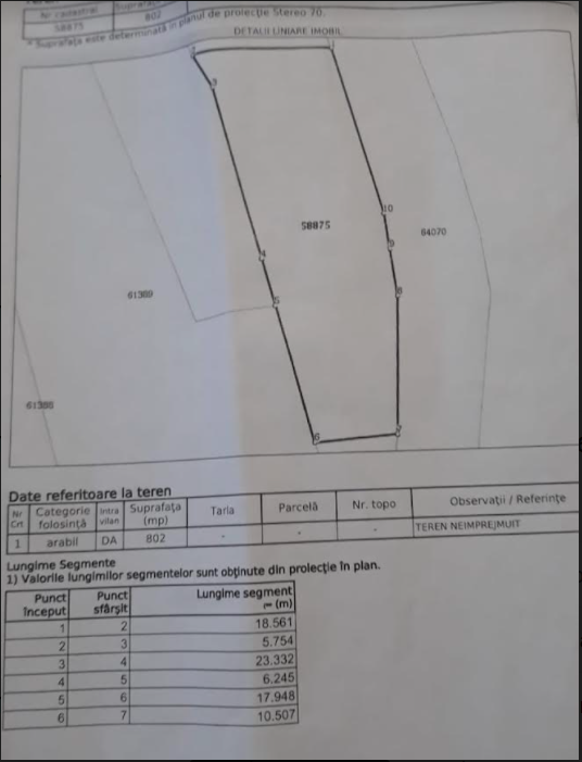 Teren intravilan 802 mp la asfalt -Băile 1 Mai, Bihor